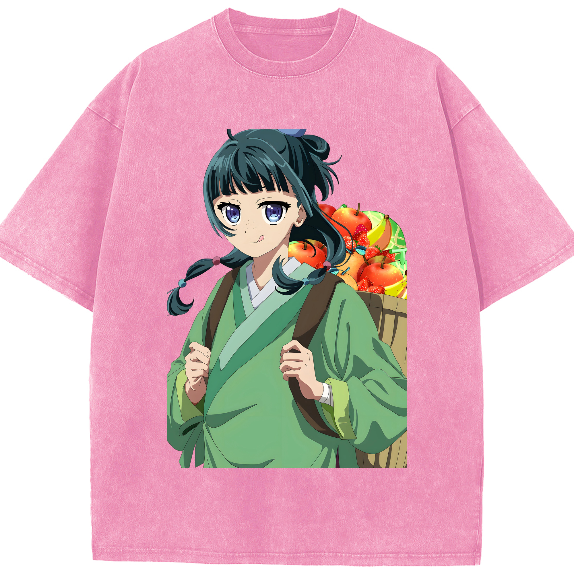 （画像用） 薬屋のひとりごと The Apothecary Diaries 綿100% ヴィンテージ風 半袖Tシャツ（フロントプリント）